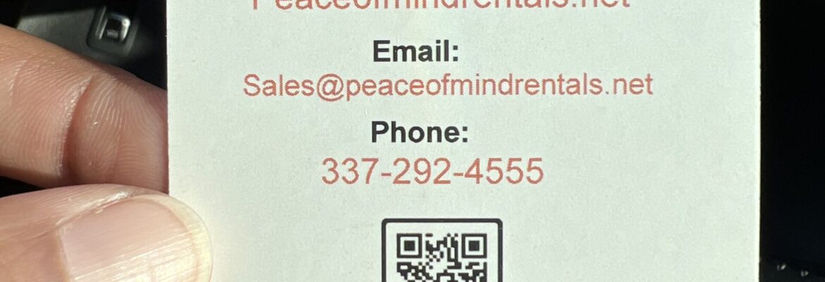 Peace of mind event rentals, LLC